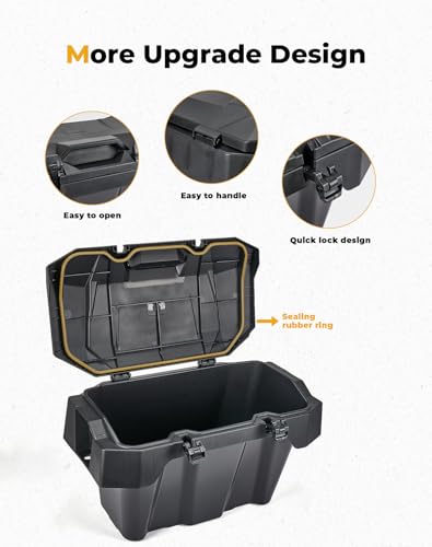 KEMIMOTO UTV 82QT Rear Cargo Storage Box Water Resistant Replace #2889611 - size: 82QT