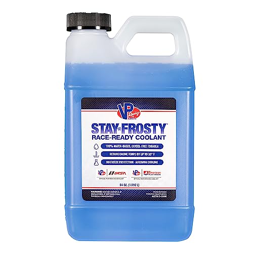 VP Racing 2085 + 2301 - Cool Down Coolant Performance Improver 16oz, and Stay Frosty Race-Ready Coolant 64oz for High-Compression