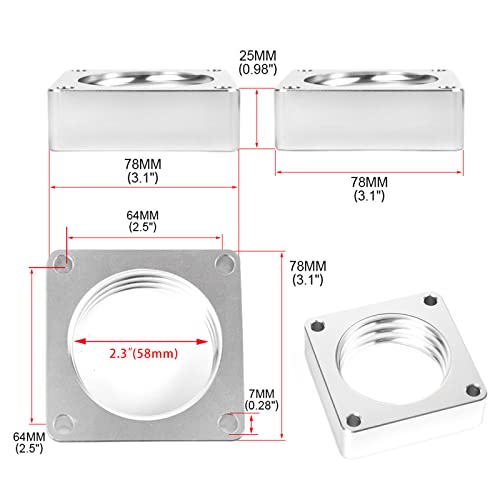 Throttle Body Spacer Compatible with Jeep Wrangler TJ YJ 1987-2006, Throttle Body Spacer Compatible with Cherokee XJ 1984-2001