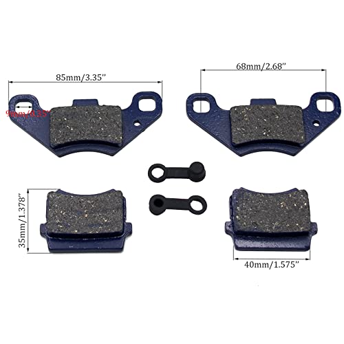 Rear Front Brake Pads for Chinese ATV Quad Go Kart Dirt Bike 50cc 70cc 90cc 110cc 125cc 150cc 200cc 250cc Pack of 2 (BLUE) - size: BLUE