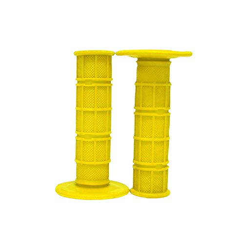 7/8" Motorcycle Hand Grips Dirt Bike Motocross Gel Handlebar 2PC - color: Yellow