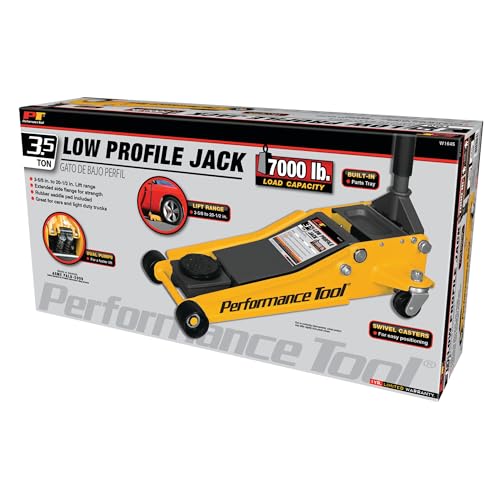 Performance Tool W1645 3.5 Ton Low Profile Swiveling Floor Jack - style: 3-1/2 Ton (7,000 lbs) Low Profile
