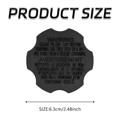 Brake Master Cylinder Reservoir Tank Cap Brake Fluid Cap Replacement OEM 58531-07000 & 585312B500 Compatible with Hyundai Accent Azera Elantra Santa Fe Sonata Tucson Kia Optima Soul Sorento