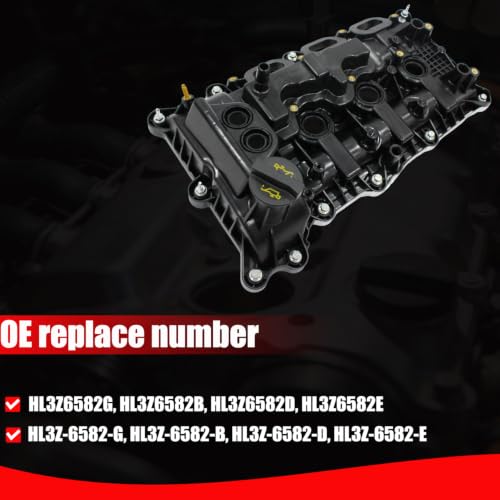 AUCERAMIC Left Engine Valve Cover Fit for 2017-2020 Ford F-150 2018-2021 Expedition 2018-2020 Lincoln Navigator 3.5L Replace# HL3Z6582G HL3Z6582B HL3Z6582D HL3Z6582E - size: Left Side Valve Cover