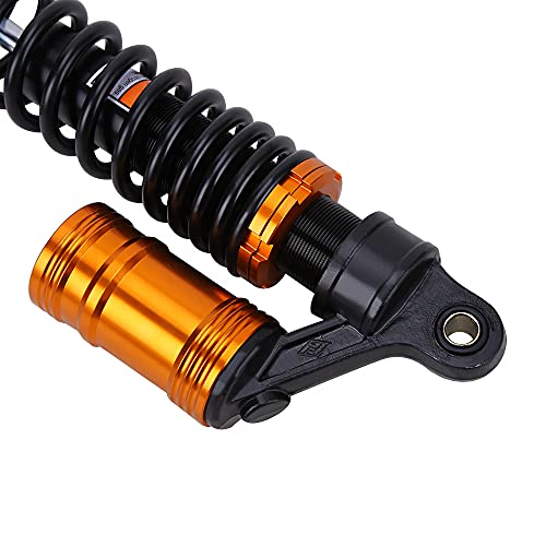 OUMURS 2Pcs 400mm Adjustable Motorcycle Air Shock Absorber Fit for Honda Suzuki Yamaha Kawasaki ATV Go Kart Quad Dirt Sport Bikes - size: 400mm
