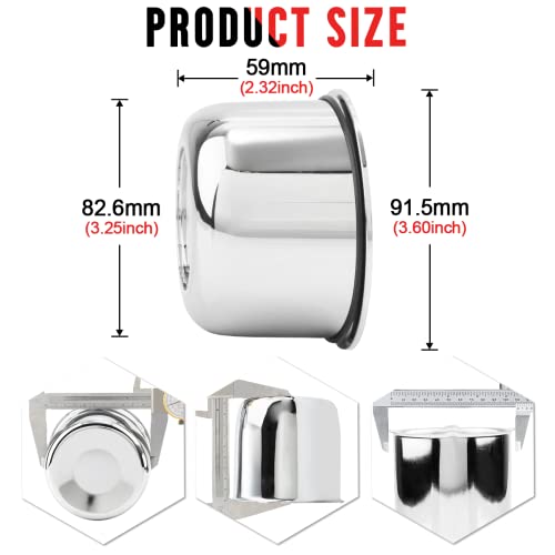RTRHINOTUNING 3.25inch Push-Thru Center Caps Compatible with Eagle ALLOYS 5x4.5 (5x114.3) 5x4.75 (5x120.7) Wheel Rim, 4 Pack, ABS Plastic - color: Chrome Silver, size: 3.25" Hub, 2.32" H