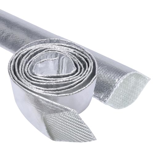 Car Aluminized Sleeving Heat Sheathing Roll 1-1/2inch 6ft - style: 1-1/2inch(I.D. Wide) - 6ft