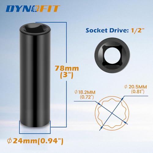 10 Spline Lug Nut Key Replacement for TA23-1/2,Impact Wrench Can be Used - size: 10 Spline for TA23 with 1/2" Drive