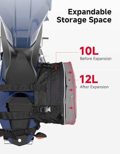 KEMIMOTO Motorcycle Saddlebags Expandable 20-24L with Rain Covers
