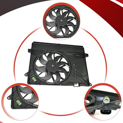 PartsFlow Engine Radiator Cooling Fan For 2014-2019 Buick Encore For 2015-2019 Chevrolet TRAX OE#621-566 - color: For Buick Encore