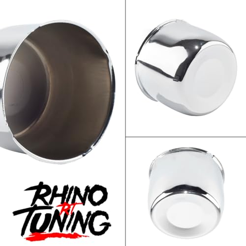 Rtrhinotuning Stainless Steel Push Through Center Caps 4.9" for Trailer Truck Rv Wheel Rims Chrome Trailer Hub Cap 3.66" Hight 4 PCS Wheel Center Caps - color: Chrome, size: 4.92" Center Hole, 3.66" Height