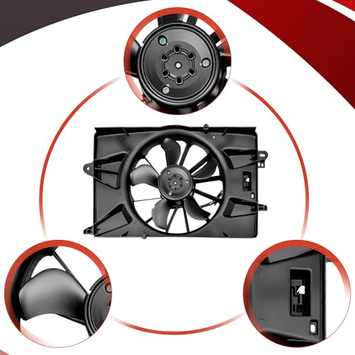 PartsFlow Radiator Cooling Fan Assembly For 2015 2016 2017 Chrysler For 2015-2017 Chrysler 200 623340 - color: For Chrysler
