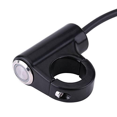 7/8" 22mm Handlebar Control Push Button Switch, Weatherproof Aluminum Alloy Motorcycle Handlebar Mount Switch Button Headlight Brake Fog Lights ON/Off(Automatic Return Button) - size: Automatic Return Button