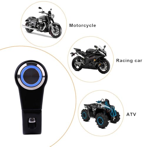 7/8 in Motorcycle Handlebar Switch with Self-Recovery Button, Blue Ray