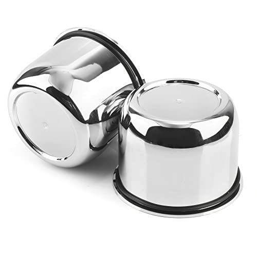 RTRHINOTUNING 4 Pack 3.03inch Wheel Center Caps Plastic Push Through Center Caps Chrome Hub Caps for Trailers Trucks RVs - color: Chrome Silver, size: 3.03" Hub 2.36" H