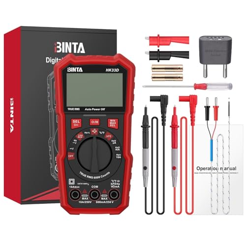 BINTA 6000 Counts Digital Multimeter with NCV Auto-Ranging Voltmeter Tester - style: 6000 Counts