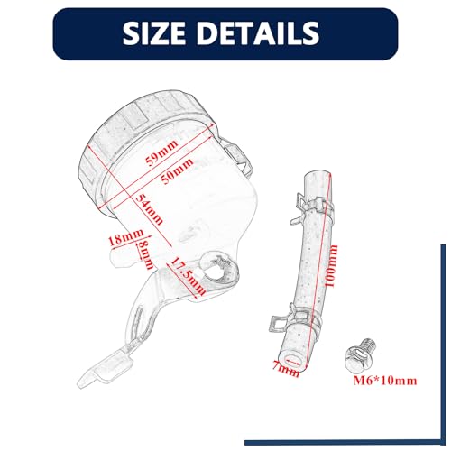 Motorcycle Brake Fluid Reservoir Compatible with Suzuki SV1000 - size: Style 3