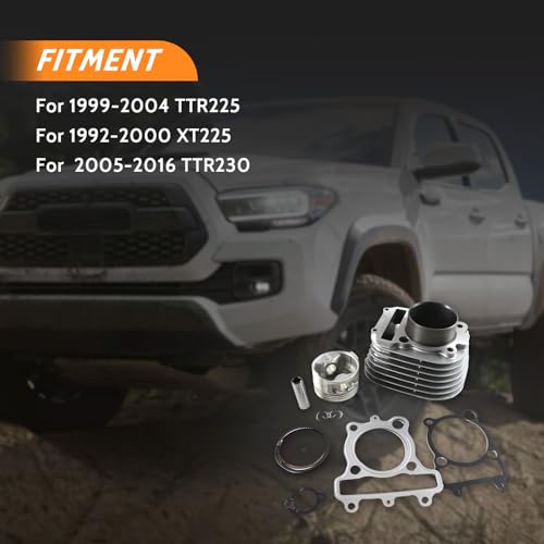 Cylinder Piston Gasket Top End Kit 70mm, Fit for TTR225 XT225 TTR230
