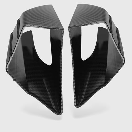 WOOGA Motorcycle Side Winglet,Motorcycle Side Spoiler Front Fairing Aerodynamic Winglets Air Deflector Wing Compatible with Ho&n&da CBR650R 2019-2023 Su&zu&ki GSX250R (Carbon Fiber Look) - color: Carbon fiber look