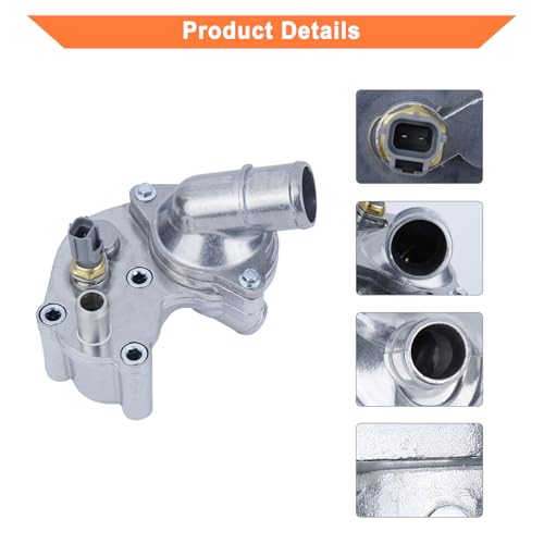 Upgrade Aluminum Thermostat Housing Assembly(1PCS). Replaces Part #2L2Z8592AA 2L2Z8592BA. Fit for Ford Explorer 2002-2010 4.0L V6,Mercury Mountaineer 2002-2010 4.0L V6.