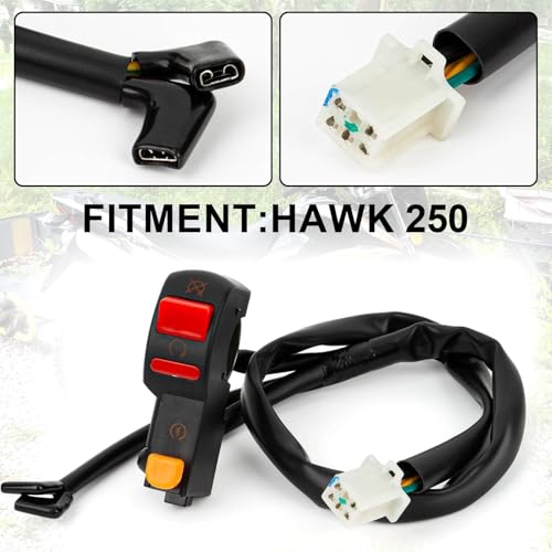 PSLER Kill Starter Switch for Hawk 250, 22mm Dirt Bike Handlebar Control