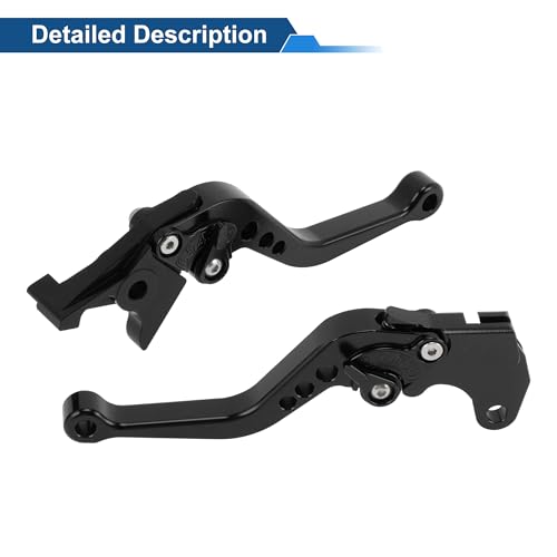 Short Brake Clutch Levers for Suzuki GSX-8R 2023 2024 2025 6 Position Adjustable Motorcycle Handlebar Brake Lever Aluminum Alloy Solid Black 1 Pair