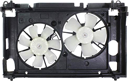Sunbelt Dual Radiator And Condenser Fan Assembly Compatible with Lexus, Toyota CT200h, Prius, Prius Plug-In, Prius V 2010-2017 1.8L TO3115159 OE# 1671137040-PFM