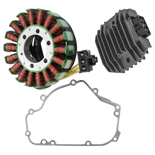Caltric Stator Regulator Rectifier and Gasket Compatible With Kawasaki Ninja 250R EX250j 2011 2012