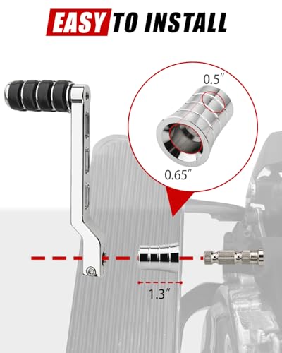 Heel Shifter Eliminator Spacer Shift Shaft Lever Delete Cover Compatible with Harley CVO Road King Electra Street Tri Tour Glide Freewheeler (Eliminator-Chrome) - color: Eliminator-Chrome