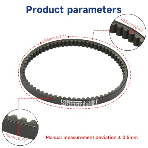 30 Series Torque Converter Belt 5959 for Coleman KT196 CK196, 203589/5959 Go Kart Belt Replacement for Manco Comet 203589 Murray 12-8487 196cc 212cc Engine Go Cart Mini Bike CVT Parts (3PCS)