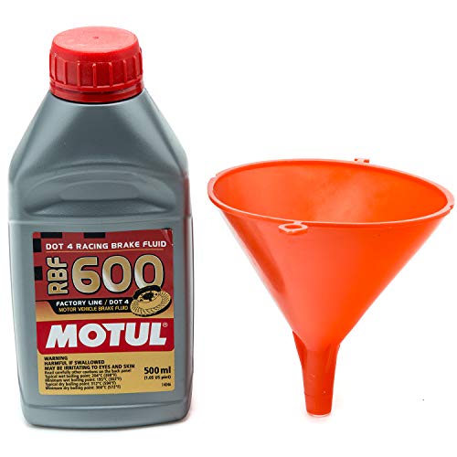 Motul MTL 100949 RBF 600 Factory Line Dot 4 Synthetic Racing Brake Fluid with Funnel