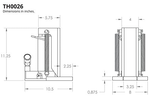TEMCo Hydraulic Container/Machine Toe Jack (10 Ton - 20 Ton) Lift Capacity TH0026 - size: 10 Ton Toe / 20 Ton Top Capacity