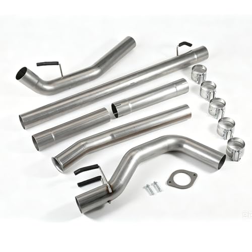 Stainless Steel Exhaust Pipes for Ford 2008-2010 F-250 F-350 F-450 SuperDuty 6.4L 4" Powerstroke Diesel - size: for 2008-2010 F250 F350 F450