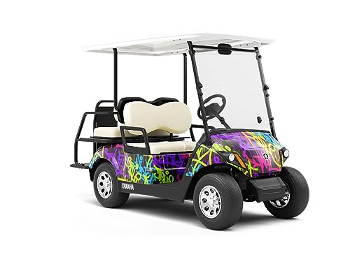 Rwraps Graffiti Caution Wet Paint Matte Vinyl Film Wrap 59in x 7ft Vinyl Vehicle Car Film Sheet Roll