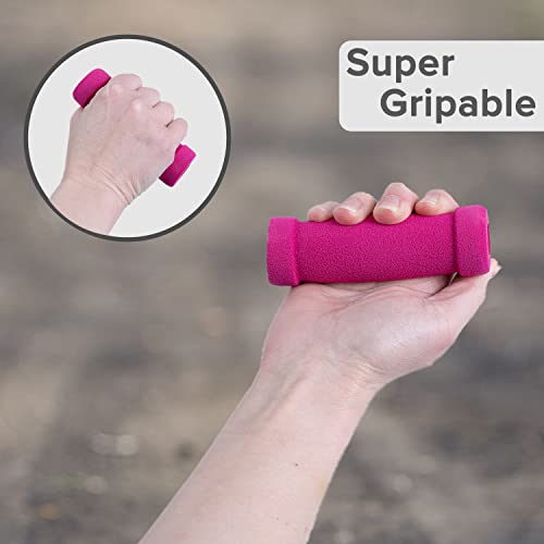AlveyTech Handlebar Foam Grip Set - Replacement Hand Grips for Razor, Radio Flyer, Kids Kick Scooter, ATV, E-Bicycle, Electric Folding Scooters, Mountain Mini Bike Parts, fits Any 9/16" Bore Handle - color: Pink