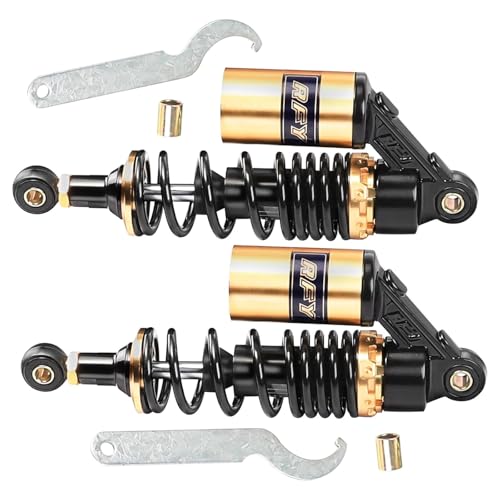 280mm (11 Inch) Air Shock Absorber, 330 lbs Capacity & 65mm Travel, Adjustable Spring Preload & Air Valve for ATV, UTV, Go Kart, Golf Cart, Dirt Bike, Motorcycle Suspension Upgrade
