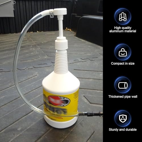 1 Set Fluid Transfer Pump Kit, Transmission Fluid Pump, Auto Change Oil Tool with 3/8 inch Swivel, 8mm 10mm Adapters, 8cc Per Pumps Stroke, Universal for Most Cars, Trucks, SUVs (White)