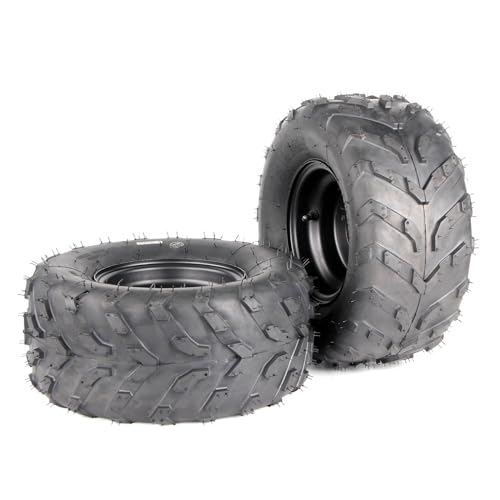 16x8-7 ATV Wheels, 3 lug 16x8-7 Tubeless Tires for Kazuma Quad ATV Go Kart UTV 125cc 150cc Off Road Tyres 3 Holes Rim set of 2
