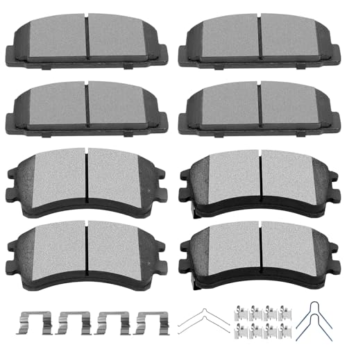 Ceramic Front Rear Brake Pads Kits,SCITOO 8pcs Pads Set fit For Mazda For 6 - size: Front D957 & Rear D482