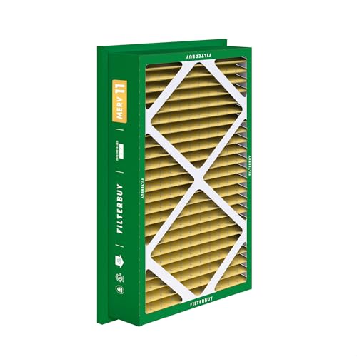 Filterbuy 16x25x5 Air Filter MERV 11 Pet & Allergy Defense (2-Pack) - size: 16x25x5 (Actual: 14.38 x 23.38 x 3.69)