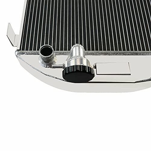 4 Row Aluminum Radiator Compatible with 1928 1929 Ford Model A With Flathead V8 Engine AT/MT
