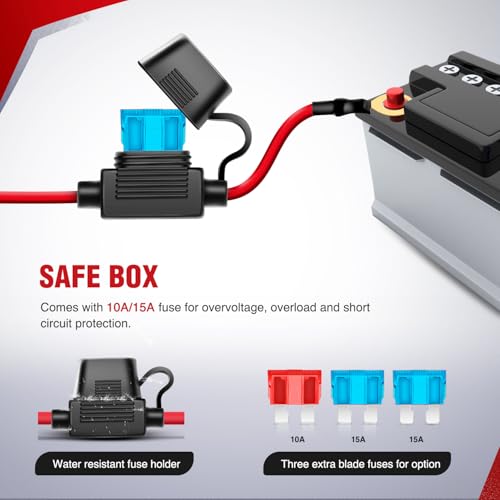 Nilight Motorcycle Handlebar Light Bar Wiring Harness Kit 12V On/Off Switch - color: Motorcycle Handlebar Switch Wiring-1 Lead