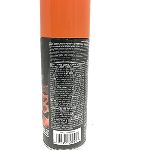 VHT SP823 Gloss Orange High Temperature Plastic Paint, 11oz - 6 PACK