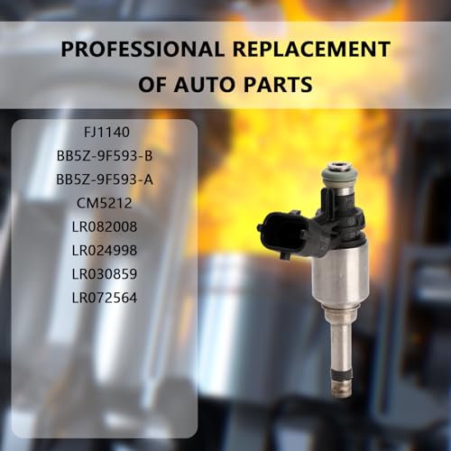 Set of 4 Fuel Injectors - Compatible with Ford Edge Escape Explorer Focus Fusion Taurus Land Rover Discovery Sport LR2 Range Rover Evoque - Replaces FJ1140 BB5Z-9F593-B LR082008 - color: Set of 4, size: FJ1140