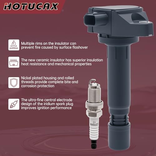 UF582 Ignition Coils & Iridium Spark Plug Set, 4 Pack - size: UF582 & Spark Plugs