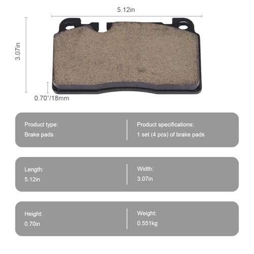 D1663 Front Ceramic Brake Pads Kit Fit For Audi Q5 2013-2017 - style: HZ1663