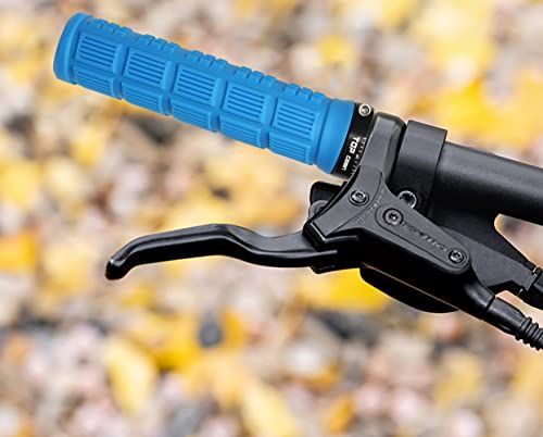 TOPCABIN Double Lock Bicycle Handlebar Grips - Rubber Comfortable BMX Mountain Bike Grips - color: Blue Grips