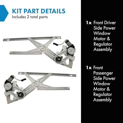 TRQ Front Power Power Window Regulator & Motor Assembly Set - style: WRA50311