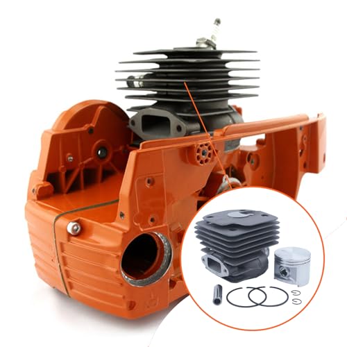 52mm Big Bore Top End For Husqvarna 372XP 365 371 362 365 Chainsaw Cylinder Part, Cylinder Piston Kit, Spark Plug, Decompression Valve, Needle Bearing, Cylinder Base, Crankcase Gasket