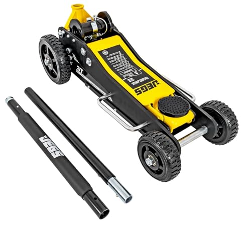 Heavy Duty 3-Ton Hydraulic Off-Road Floor Jack with Large Wheels
